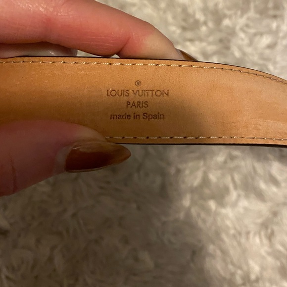 Louis Vuitton Dark Brown Monogram Belt with Gold Buckle - Picture 4 of 8